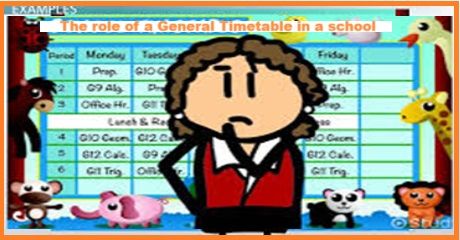 The role of a General Timetable in a school