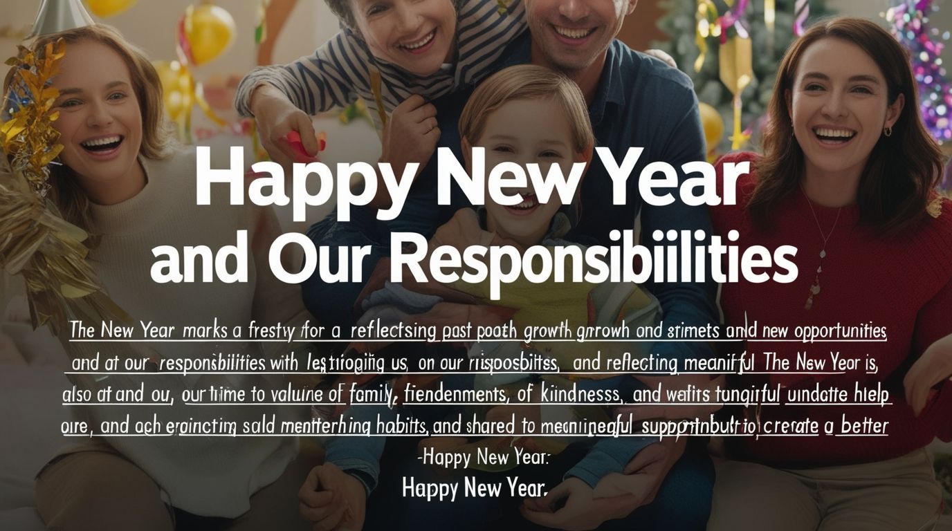 Happy New Year and Our Responsibilities