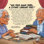 An Old Man Dies, A Living Library Dies