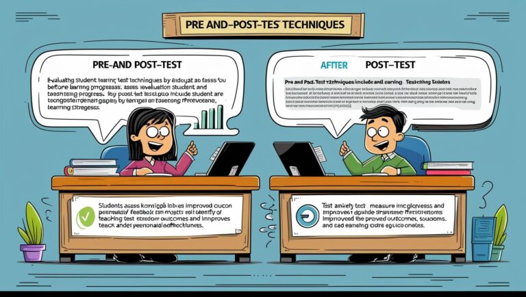 Pre and Post Test Techniques in Education for Assessment