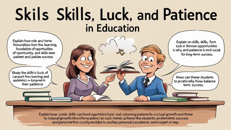 The Role of Skills, Luck and Patience in Education