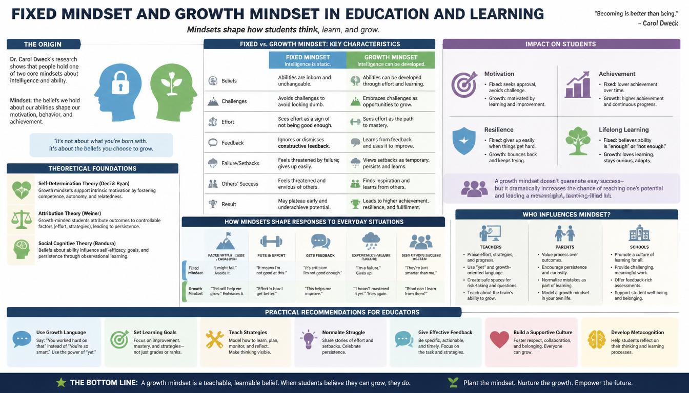 Fixed Mindset and Growth Mindset in Education and Learning - Teachers Guide