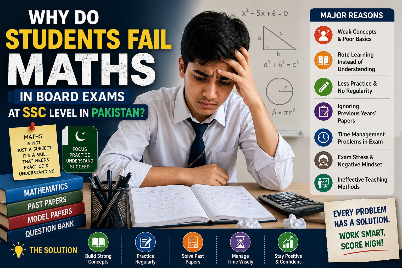 Why Do Students Fail Maths in Board Exams at SSC Level in Pakistan, Every year, board results across Pakistan reveal the same