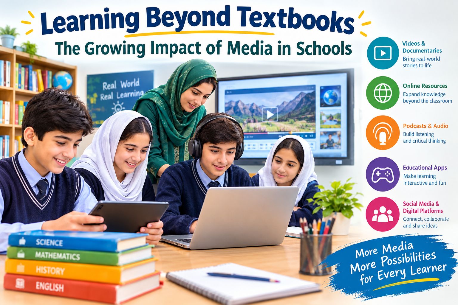Learning Beyond Textbooks the Growing Impact of Media in Schools